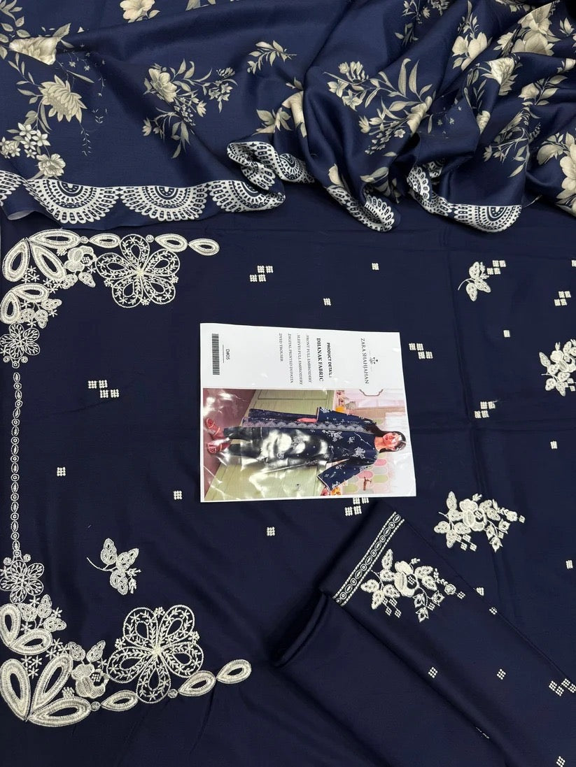 DHANAK 3PC – HEAVY EMBROIDERED