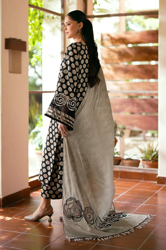 Baroque Embroidered & Printed Lawn 3 Piece Dress