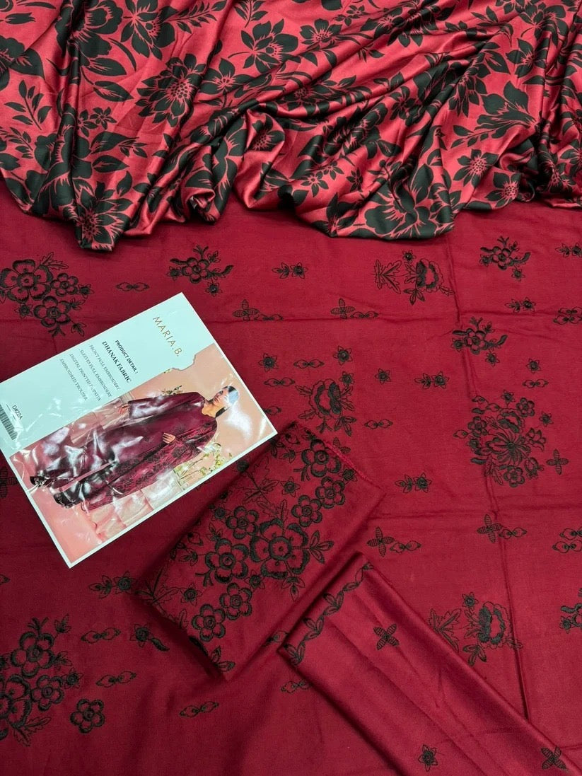 DHANAK 3PC – HEAVY EMBROIDERED