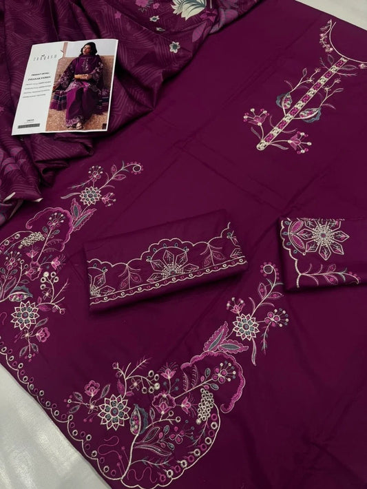 DHANAK 3PC – HEAVY EMBROIDERED