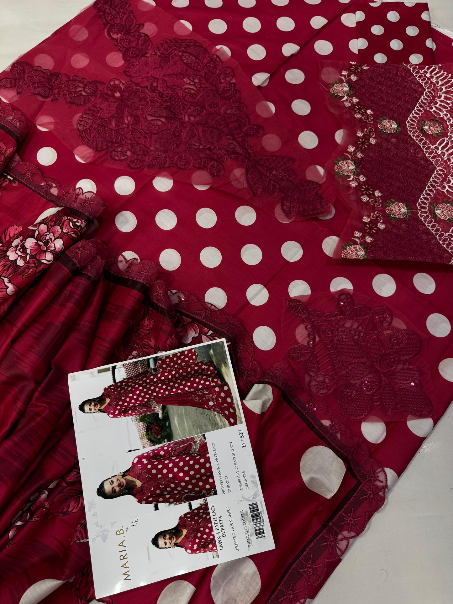 Maria .B Embroidered & Printed Lawn 3 Piece Dress (Copy)