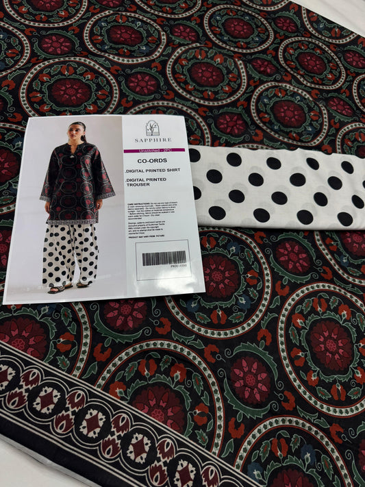 Sapphire Digital Printed Co-Ords Set (Shirt & Trouser)