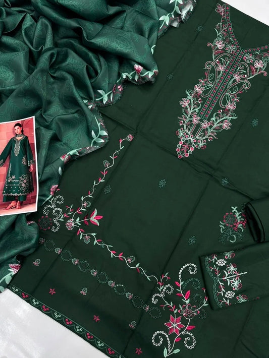 DHANAK 3PC – HEAVY EMBROIDERED