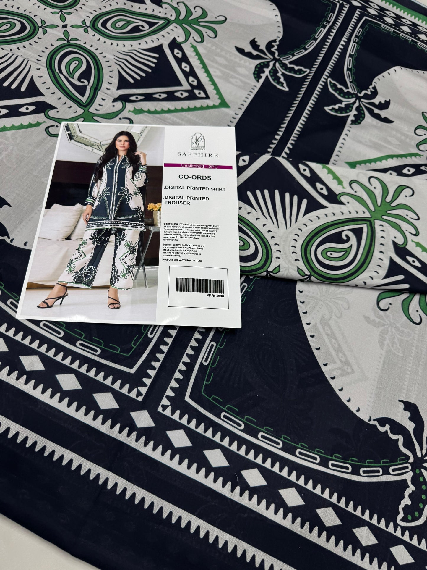 Sapphire Digital Printed Co-Ords Set (Shirt & Trouser)