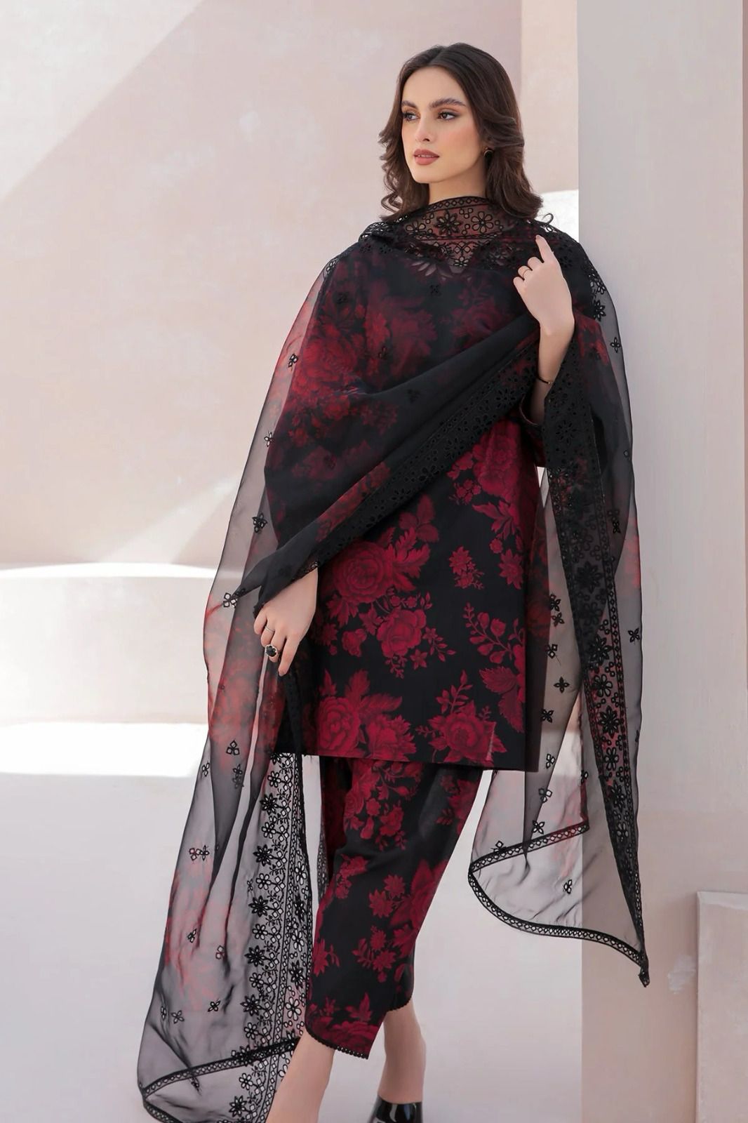 3PC LAWN WITH EMBROIDED DUPATTA