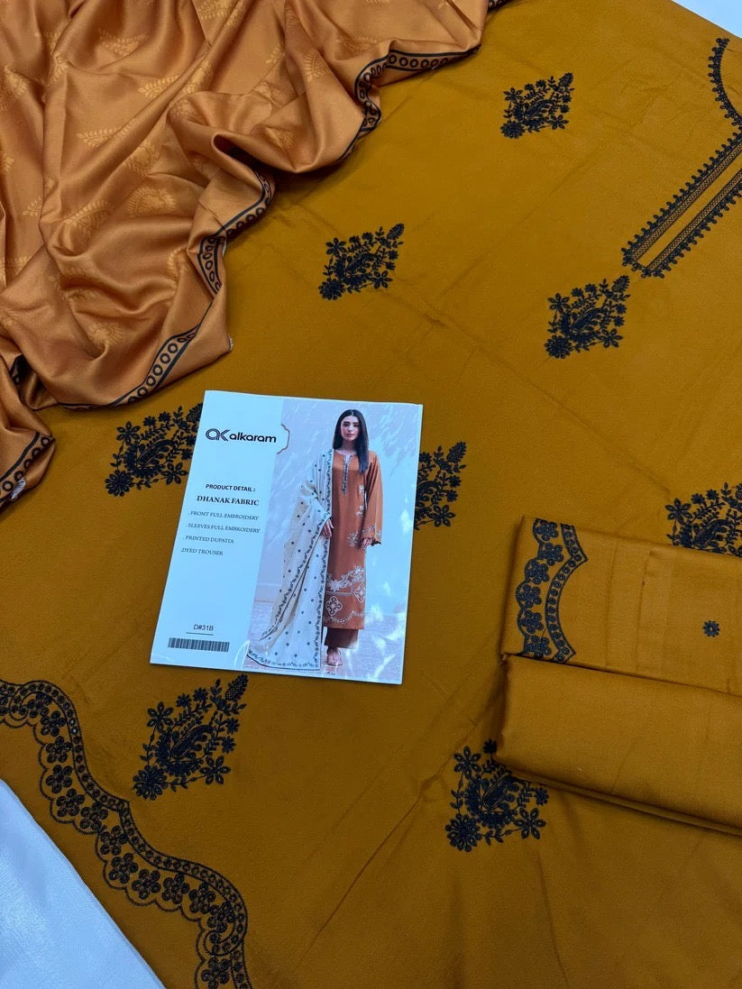 DHANAK 3PC – HEAVY EMBROIDERED
