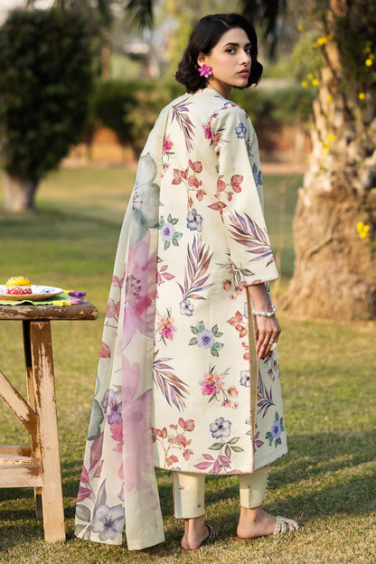 Alizeh Embroidered & Printed Lawn 3 Piece Dress