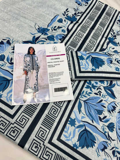 Sapphire Digital Printed Co-Ords Set (Shirt & Trouser)