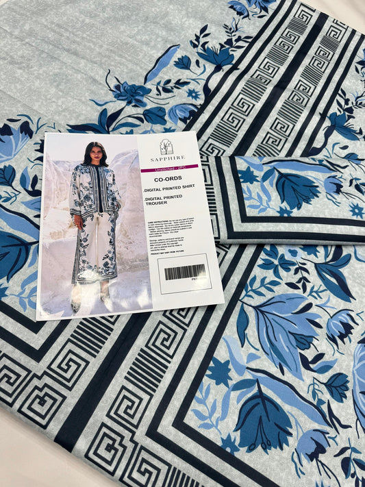 Sapphire Digital Printed Co-Ords Set (Shirt & Trouser)