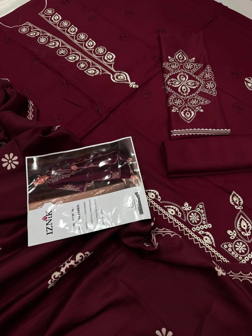 DHANAK 3PC – HEAVY EMBROIDERED