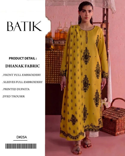 DHANAK 3PC – HEAVY EMBROIDERED