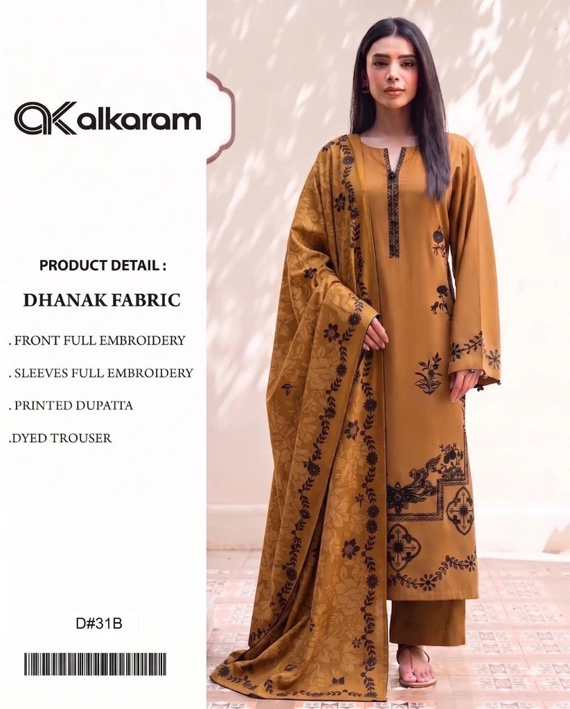 DHANAK 3PC – HEAVY EMBROIDERED