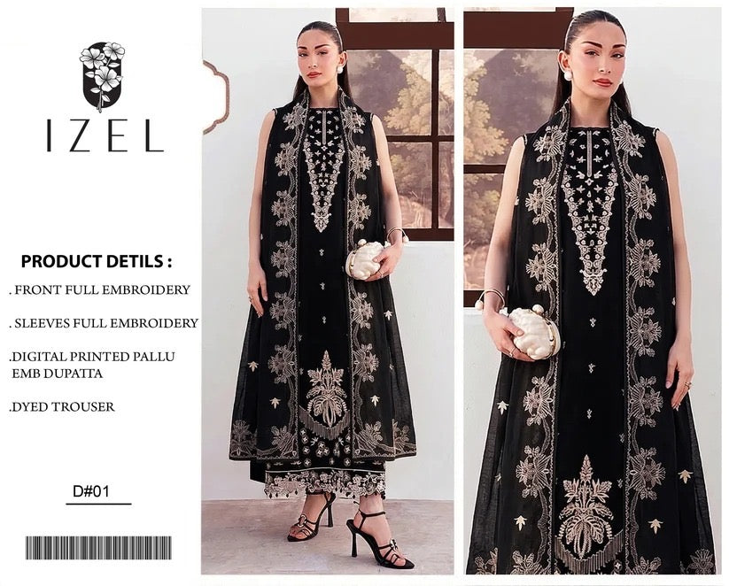 DHANAK 3PC – HEAVY EMBROIDERED