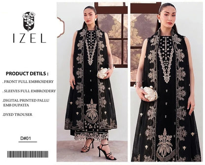 DHANAK 3PC – HEAVY EMBROIDERED