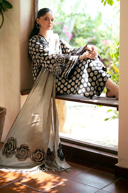 Baroque Embroidered & Printed Lawn 3 Piece Dress
