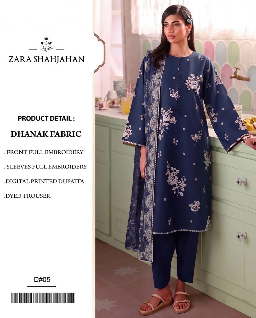 DHANAK 3PC – HEAVY EMBROIDERED
