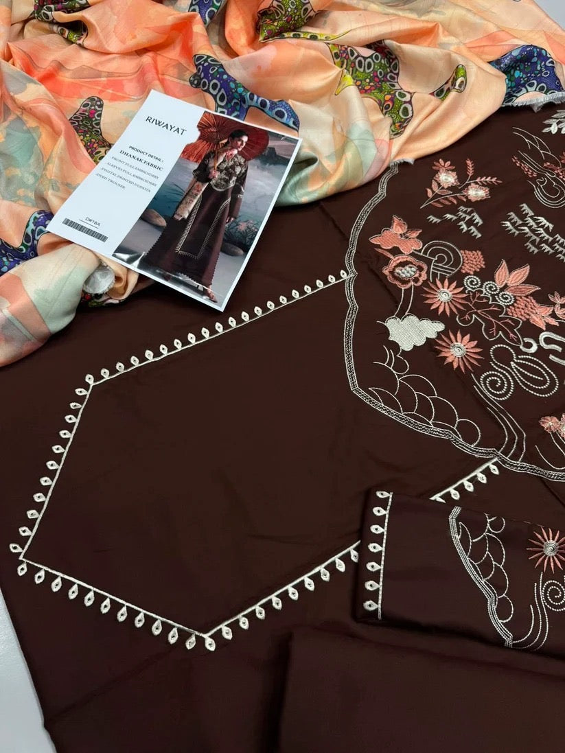 DHANAK 3PC – HEAVY EMBROIDERED
