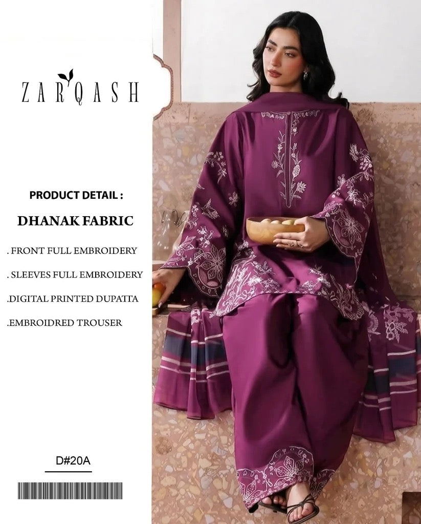 DHANAK 3PC – HEAVY EMBROIDERED