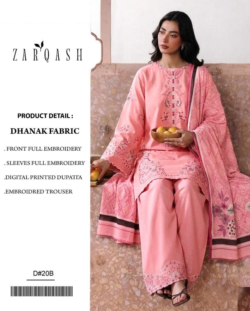 DHANAK 3PC – HEAVY EMBROIDERED