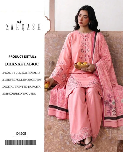 DHANAK 3PC – HEAVY EMBROIDERED