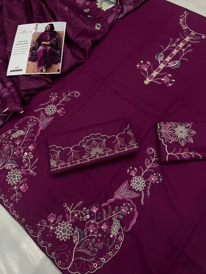 DHANAK 3PC – HEAVY EMBROIDERED