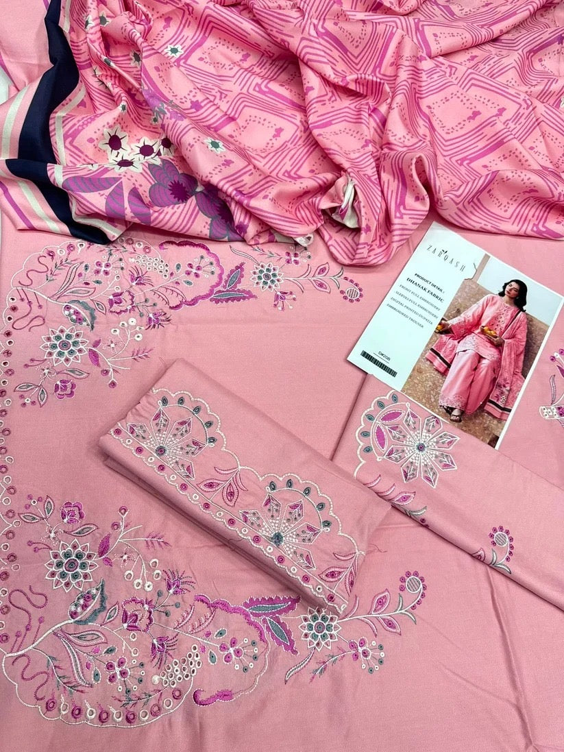 DHANAK 3PC – HEAVY EMBROIDERED