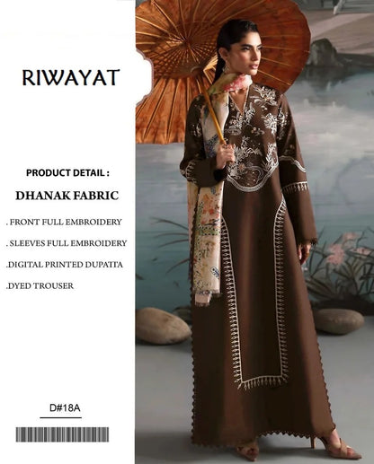 DHANAK 3PC – HEAVY EMBROIDERED