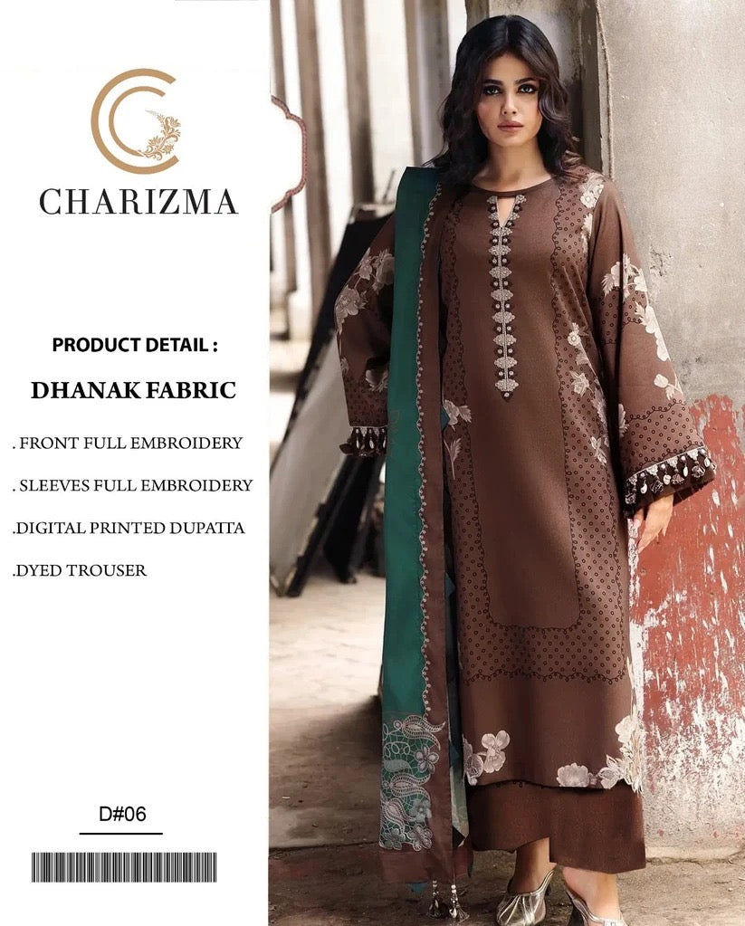 DHANAK 3PC – HEAVY EMBROIDERED