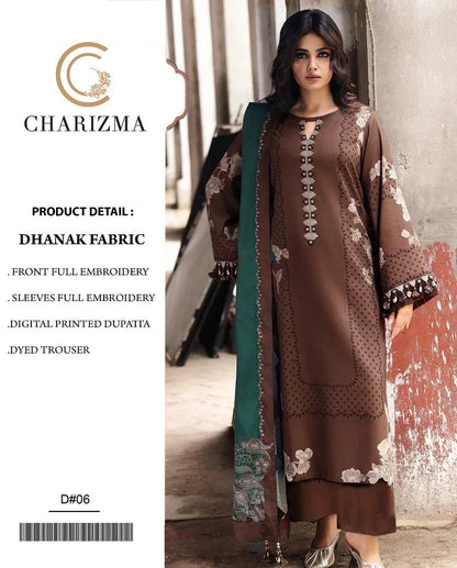 DHANAK 3PC – HEAVY EMBROIDERED