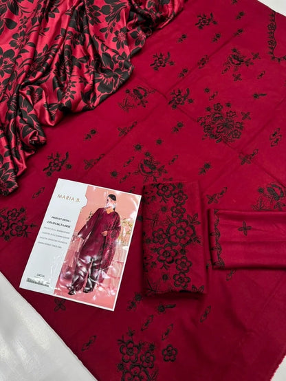 DHANAK 3PC – HEAVY EMBROIDERED