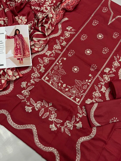 DHANAK 3PC – HEAVY EMBROIDERED