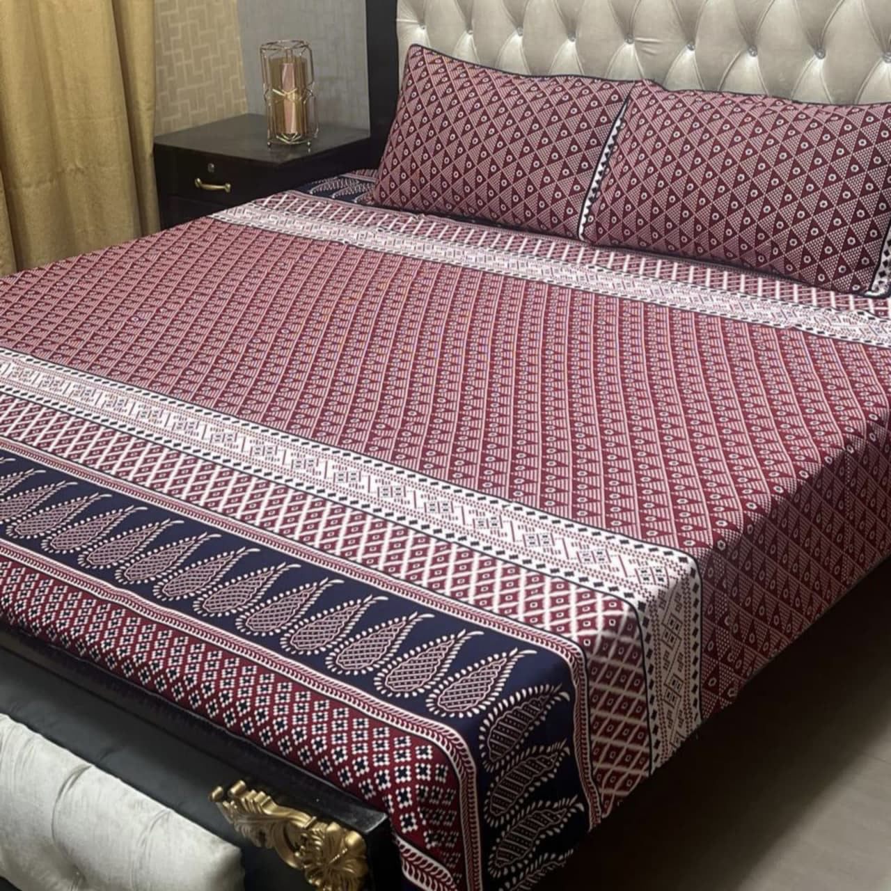 Crystal Cotton Bedsheet Design 055