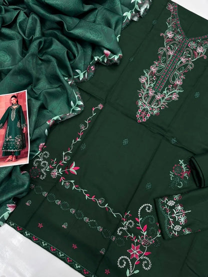 DHANAK 3PC – HEAVY EMBROIDERED