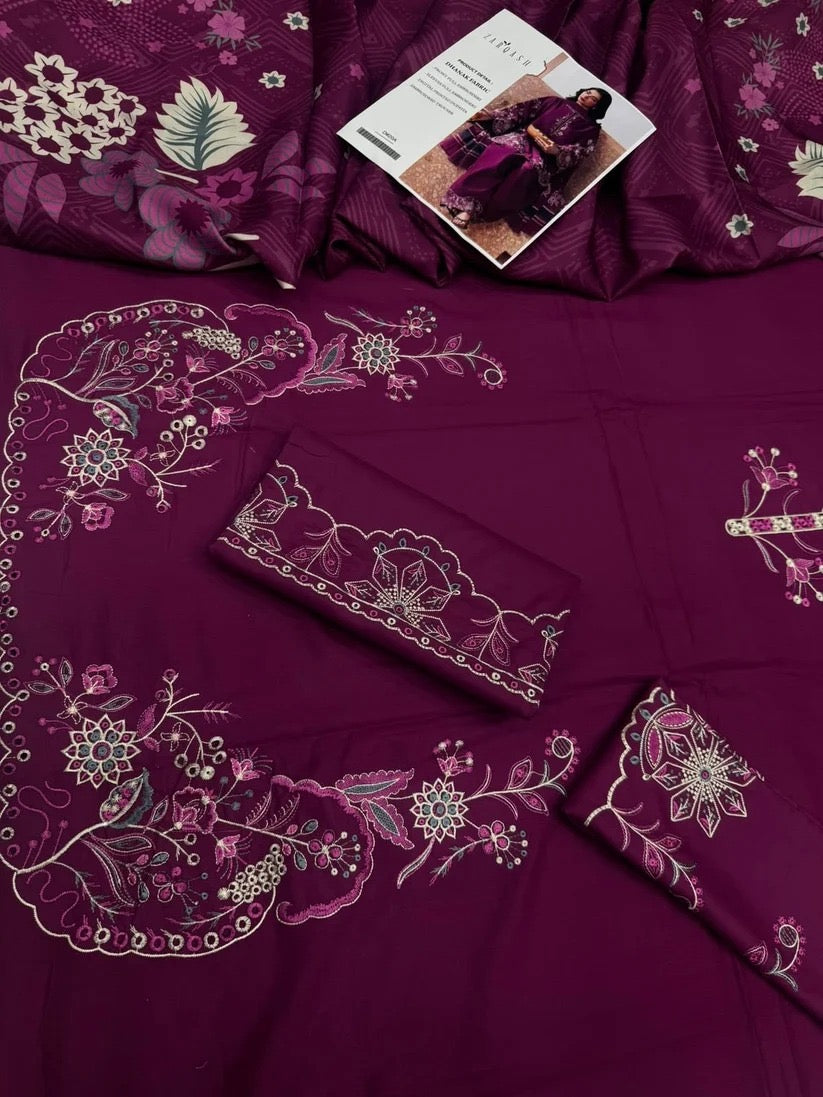 DHANAK 3PC – HEAVY EMBROIDERED