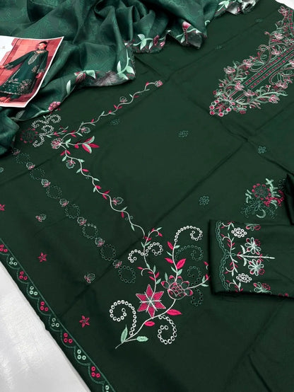 DHANAK 3PC – HEAVY EMBROIDERED