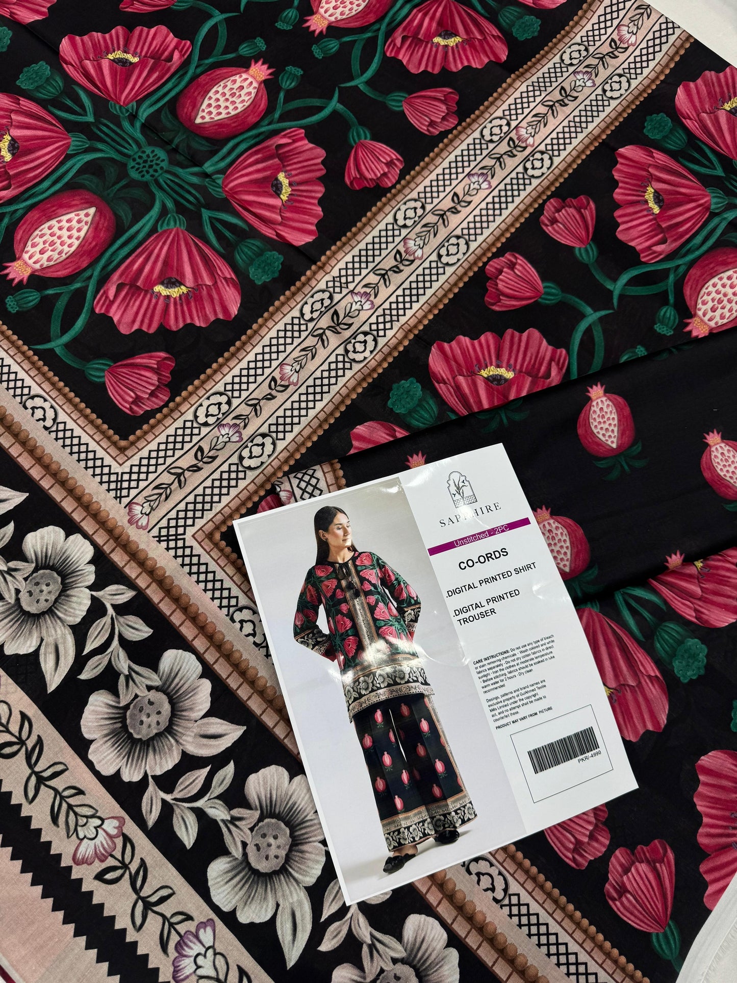 Sapphire Digital Printed Co-Ords Set (Shirt & Trouser)