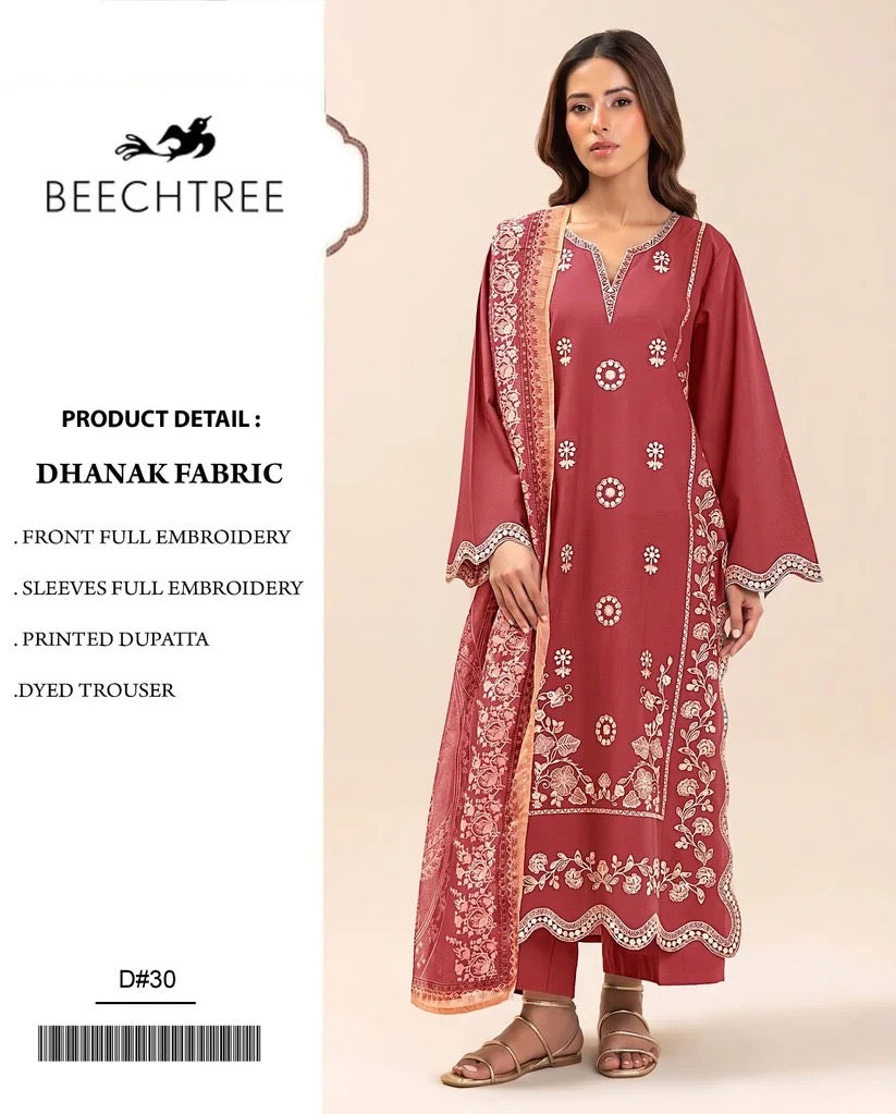DHANAK 3PC – HEAVY EMBROIDERED