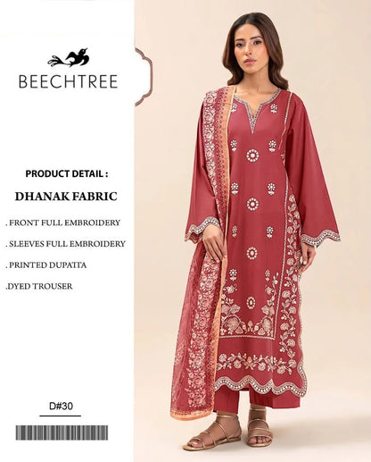 DHANAK 3PC – HEAVY EMBROIDERED