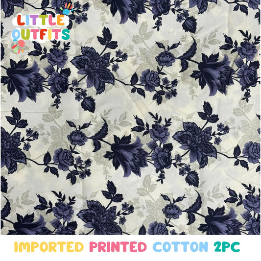 Imported Cotton 2PC Unstitched for Girls