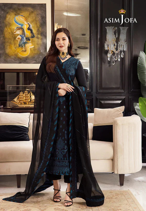 Asim Jofa  Summer 3PC Lawn Embroidered Suit